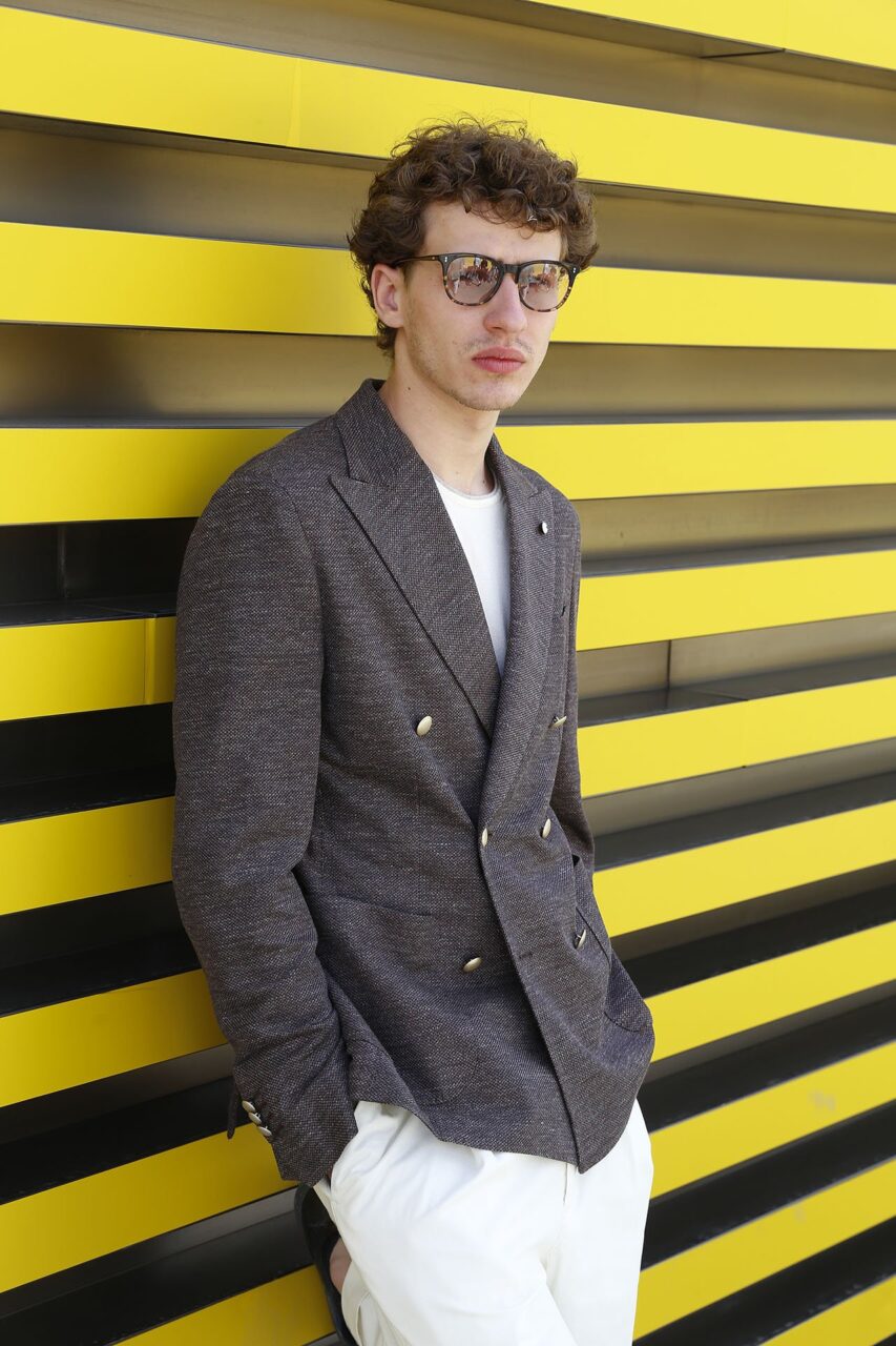 Pitti Uomo-The actor Mattia Carrano testimonial for L.B.M1911
